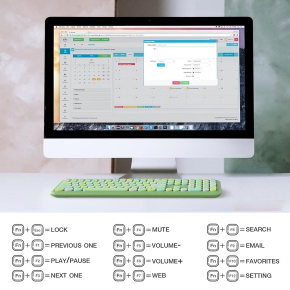 MOFii 666 2.4G wireless keyboard matcha green - Picture 13 of 13